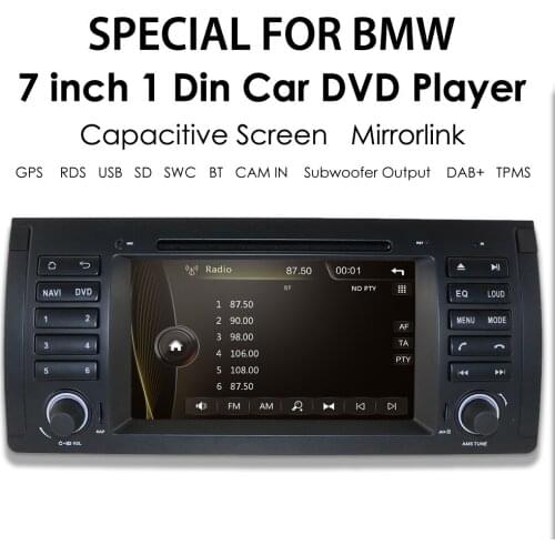 2 Din DVD For BMW E39 E53 5 X5 M5 E38 1996-2003 Car Radio GPS Navigation Stereo Multimedia Player 7" USB RDS DAB Free Map EQ