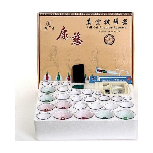 Free shipping 30 cups Vacuum Cupping Set traditional Chinese medicine Vacuum Cupping Set Massage Therapy Suction Apparatus Cups