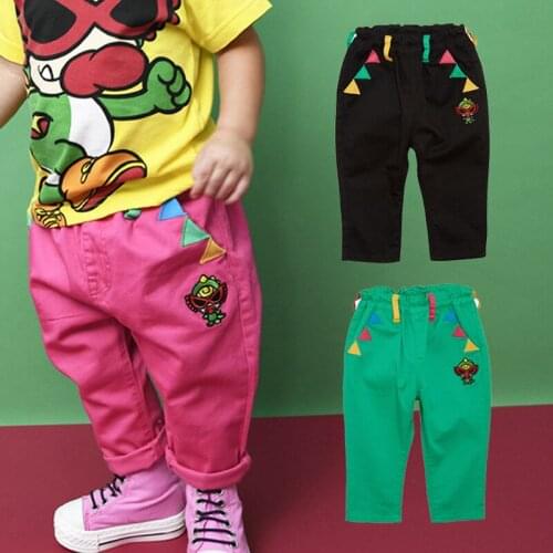 2021 Spring and Summer Children Pants Colorful Dinosaur Tail Pants Boys Girls Trousers