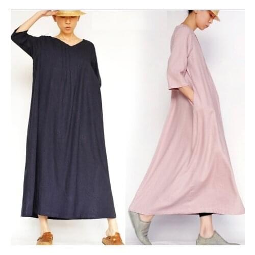 Original design one-piece dress loose elegant fluid one-piece dress