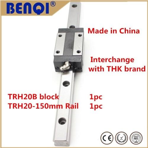 Cheap cnc linear guides TRH20-150mm linear rails +TRH20B linear block interchange with THK brand linear rail made in china