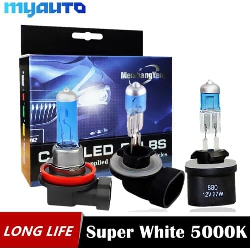 2Pcs H8 12V 35W H27 880 881 Halogen Car Headlights Bulbs H27 881 894 H27W h27w/1 h27w/2 Fog Lamps Car Lights Auto H8 Halogen