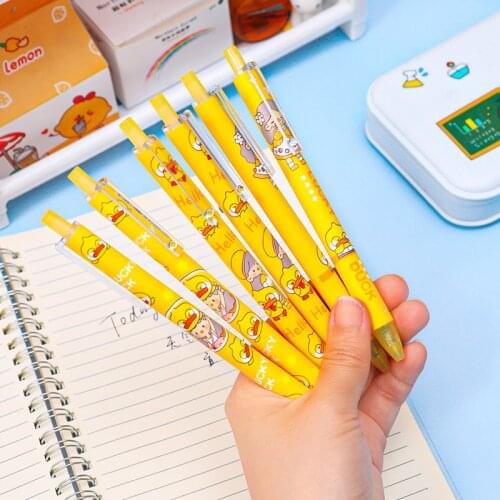 Lucky Duck Gel Pen Creative Student Cute Pens Kawaii Stationery Cool Pens Novelty Cute Signing Pen Office Accessories