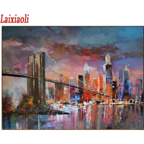 Hot Selling High Quality diamond painting Abstract New York City landscape 3d rhinestone embroidery Cityscape mosaic Painting