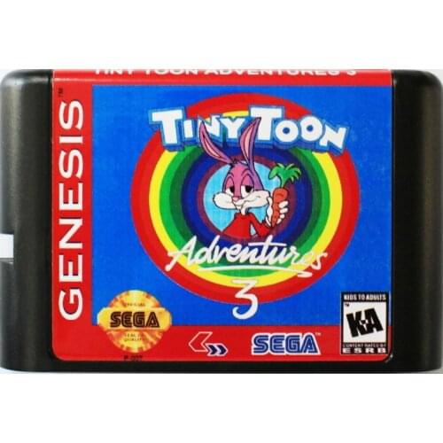 Tiny Toon Adventures 3 16 bit MD Game Card For Sega Mega Drive For SEGA Genesis