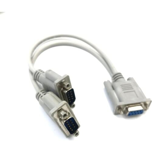 Data Cable Male to Female for Cash Register POS Display Serial Cable Splitter Directly Connected COM 2 in 1 DB9 9Pin 1 to2 Rs232