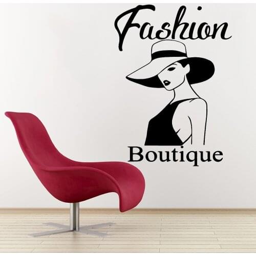 Creative Wall Stickers Fashion Woman Vinyl Wall Decals For Girl Rooms Modern Home Decoration Clothes Store Shop Window Y912