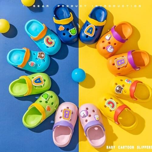 Summer Slippers Children Garden Shoes Baby Bottom Sandals Clog Non-slip Beach Galoshes Boy Girls EVA Shoes Kids