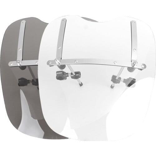 Motorcycle 19" ABS Windscreen Windshield w/ Braket Kits For Harley Road King Softail Dyna Fatbob Fatboy Forty Eight Tan/Clear