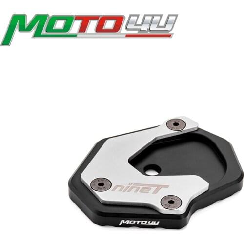 MOTO4U CNC Aluminum Side Kickstand Stand Extension Plate For BMW R Nine T R9T 2014 2015 2016 Side Foot Plate Silver