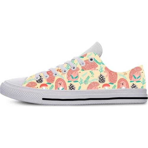 Cartoon Anime Hedgehog pattern Cute Funny Fashion Casual Cloth Shoes Low Top Lightweight Breathable 3D Print Men women Sneakers
