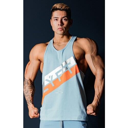 New Arrivals Bodybuilding stringer tank top man Cotton Gyms sleeveless shirt men Fitness Vest Singlet sportswear workout tanktop