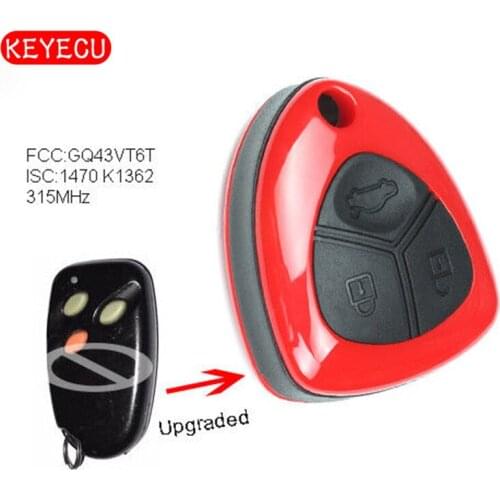 Keyecu Upgraded RemoteTransmitter Fob 315MHz for Mitsubishi Dodge Chrysler FCC ID: GQ43VT6T
