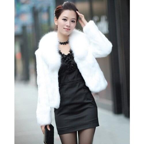 Faux Fur Coat Fashion Womens Korean Short Imitation Fox Fur Jacket Winter Furry Coats Overcoat Casacas Para Mujer KJ507