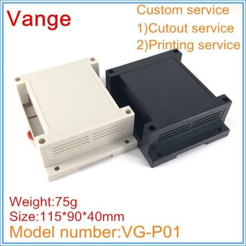 1pcs/lot electronics junction box outlet box 115*90*40mm ABS plastic instrumentation shell for din rail control device