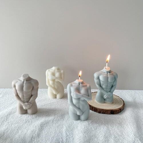 Toned Body Shape Candle Silicone Mold for DIY Handmade Ornaments Plaster Candle Jewelry Handicrafts Key Chain Fondant Mould