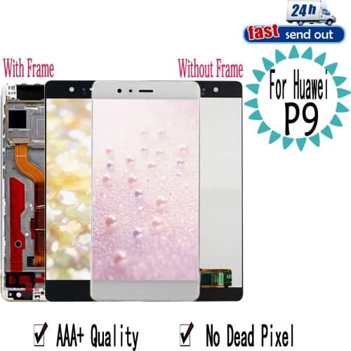5.2" LCD For Huawei P9 LCD Display EVA L09 L19 Touch Screen Digitizer Assembly Replacement with Frame For Huawei P9