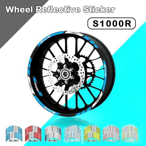 12 Strips Stickers Moto Motorcycle Decals Reflective Waterproof Wheel Decals For BMW S1000R S 1000R S1000 1000 R 2014-2018 2019