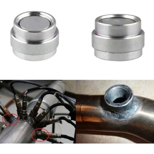 2PCS/Set O2 Oxygen Sensor Weld On Bung & Plug Wideband Nut & Kit Stepped Nut Adapter