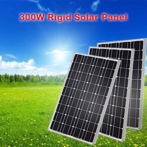 300W Solar Panel 3pcs of 100W Panel with Solar Mono Solar Cell 300 watt Rigid solar panel for 12V/24V Solar Charger waterproof