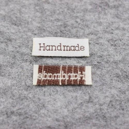 Headwear tags/handmade satin labels/woven labels for handmade items clothing label custom collar labels