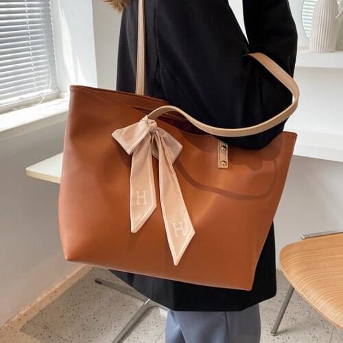 Big Casual Totes Bags for Women Brand Handbag Large Shopper Hand Bag Simple Hobo Bags Lady Vintage Soft Pu Leather Shoulder Bag