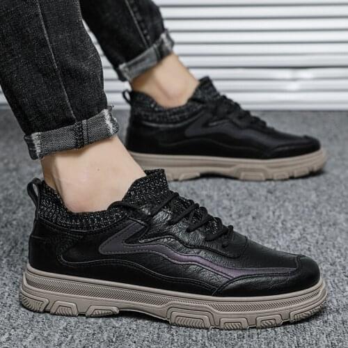 Men Casual Mens Work Boots Coturno Boty Men Cowboy For Military Platform Mens Casual Shoes Winter Man Leather Chelsea