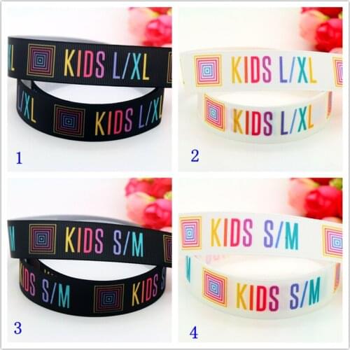 DHK 7/8'' 5yards lularoe KIDS L/XL S/M printed grosgrain ribbon headwear hair bow diy party decoration OEM 22mm C1216