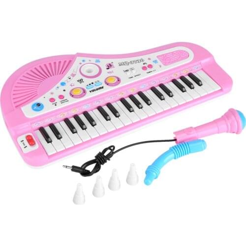 37 Keys Electronic Organ Digital Piano Keyboard with Microphone Kids Toys Stave Music Toy Develop Childs Talents