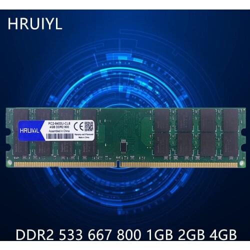 HRUIYL Desktop Memory DDR2 1GB 2GB 4GB 1.8V Dual Channel Memory Sticks 533 667 800MHZ PC2-4200 5300 6400 PC Motherboard Memoria