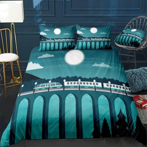 Beautifull Landscape Quilt Cover Pillowcase 3Piece Comforter Bedding Set With Pillow Case Single Double Duvet Cover Home Decora