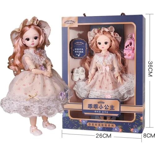 30cm with 20 Movable Joints Princess Doll Bjd Doll Gift Box Set Play House Girl Toy Free Accessories Set