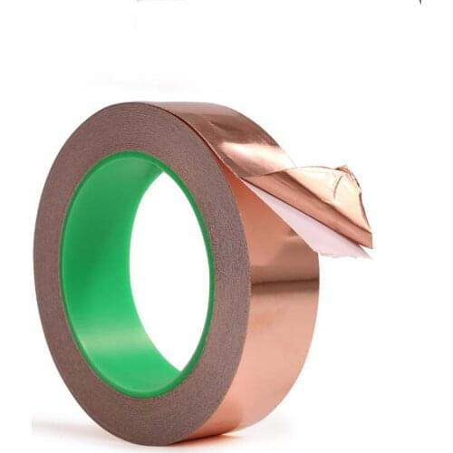 20M Copper Foil Tape Foil Electric Guitar Mask Electromagnetic EMI Shielding Single Side Heat Resist Conductive Copper Foil Tape