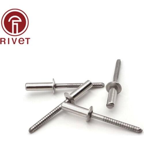 M4 200PCS DIN EN ISO 16585 Stainless Steel Round Head Closed End Blind Rivet Sealed Hollow Rivets Blind Rivets GB12615.4