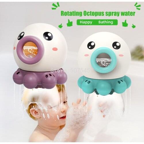 Baby Shower Cute Water Spray Octopus Game Bath Toy for Children Baby Swimming Bathroom Bathing Toys for Kids Gifts Bathroom Toys