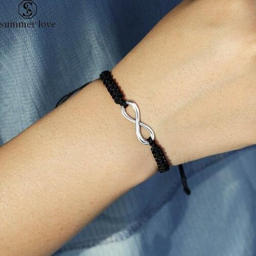 Fashion Infinity Charm Friendship Bracelets for Women Handmade Rope Knot Braided Adjustable Jewelry for Best Friend Gift