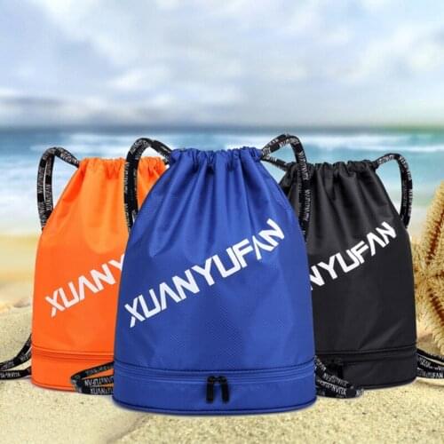 Men Women Outdoor Sports Drawstring Bag Drawstring Duffel Bag Waterproof Quick-drying Backpack