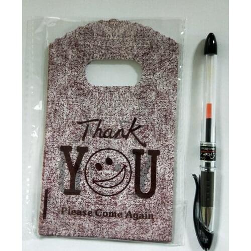 New Design Wholesale 50pcs/lot 9*15cm Small Plastic Packaging Bags Favor Present Packing Coffee Thank you Gift Pouches