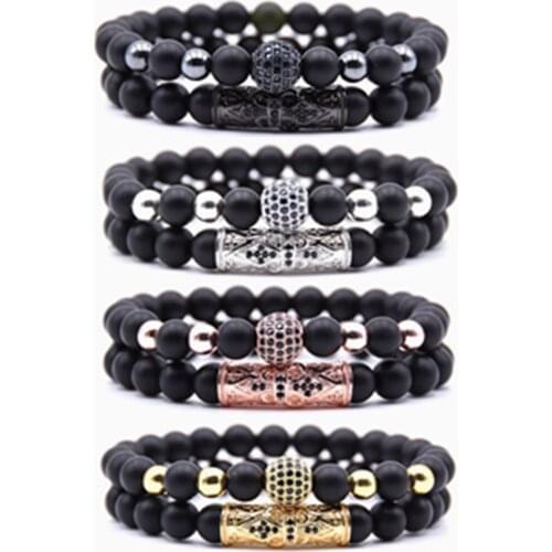 New Fashion Charm Men Bracelet Lava Stone 8mm Beads Bracelets & Bangles For Women Jewelry Best Friend