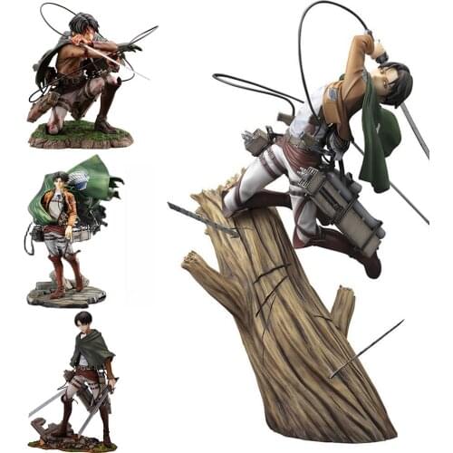 Attack on Titan Artfx J Levi Renewal Package Ver. PVC Action Figure Anime Brave-Act Levi Figure Model Toys Collectible Doll Gift
