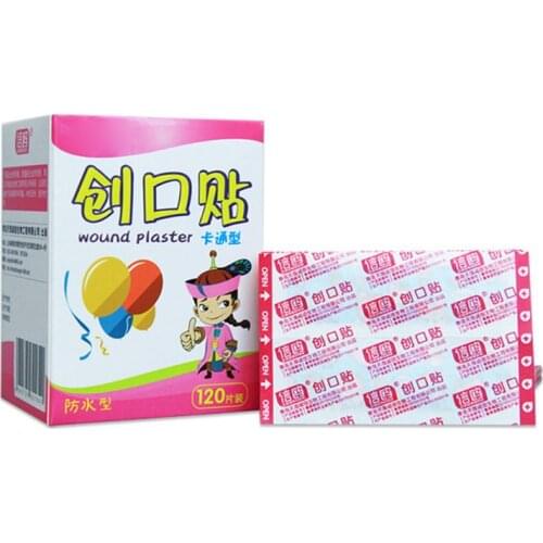 120 Pcs/box Cartoon Band-aid Cute Mini Children Breathable Waterproof Bandage Medical ok Bandages Hemostatic Patch