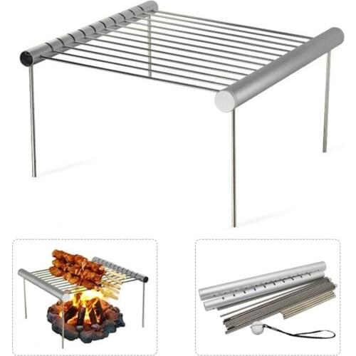 Portable Stainless Steel BBQ Grill Folding Mini Pocket Barbecue for Home Outdoor