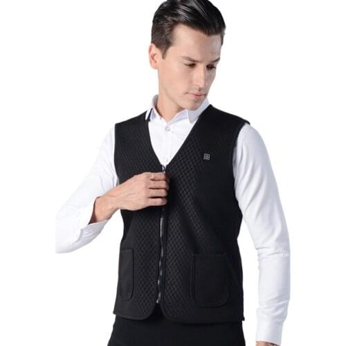 Heating Clothing Jacket Heated Vest Body Warmer Therapy Pad Outdoor Winter With 5 Pcs Braces