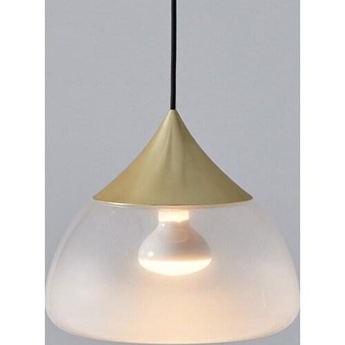 Modern Simple Glass Restaurant Single Head Nordic Bedroom Bedside Bar Coffee Shop Dining Room Small Chandelier