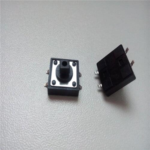 100pcs Tact Switch SMD 12*12*7.3MM touch switch 4 pin Copper foot switch