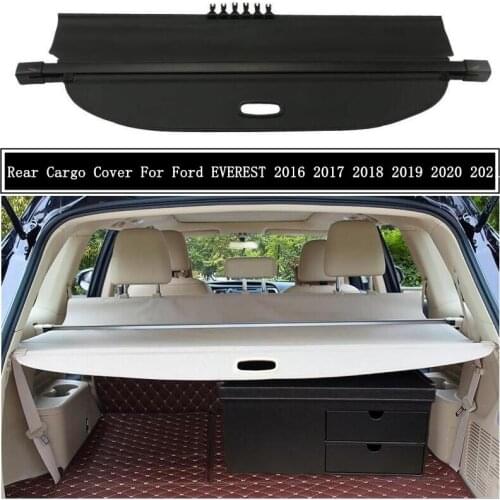 Rear Cargo Cover For Ford EVEREST 2016 2017 2018 2019 2020 2021 Partition Curtain Screen Shade Trunk Security Shield Accessories