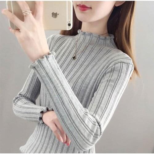 Autumn Winter Style Women Warm Knitted Pullover Sweater Lady Casual Long Sleeve Turtleneck Pullover Shirts ZZ0882