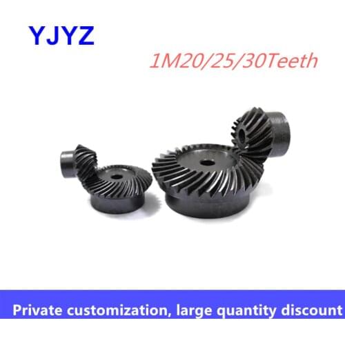 1M 15/18/20/22/25/30teeth precision spiral bevel gear spiral bevel gear 1:1 transmission 1 pc