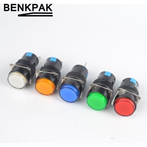 16mm momentary push button swtich self-locked 3pin