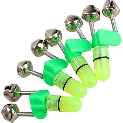 3pc NEW LED Flash Light Night Electronic Fishing Bite Alarm Finder Lamp Twin Bell Ring Clip Durable for Fishing Rod Tackle Hot